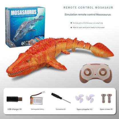 Remote Control Shark Toy with Light &Spray