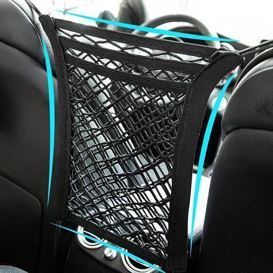 Car seat storage net, car storage bag（Coarse mesh three layers 4 sides elastic）