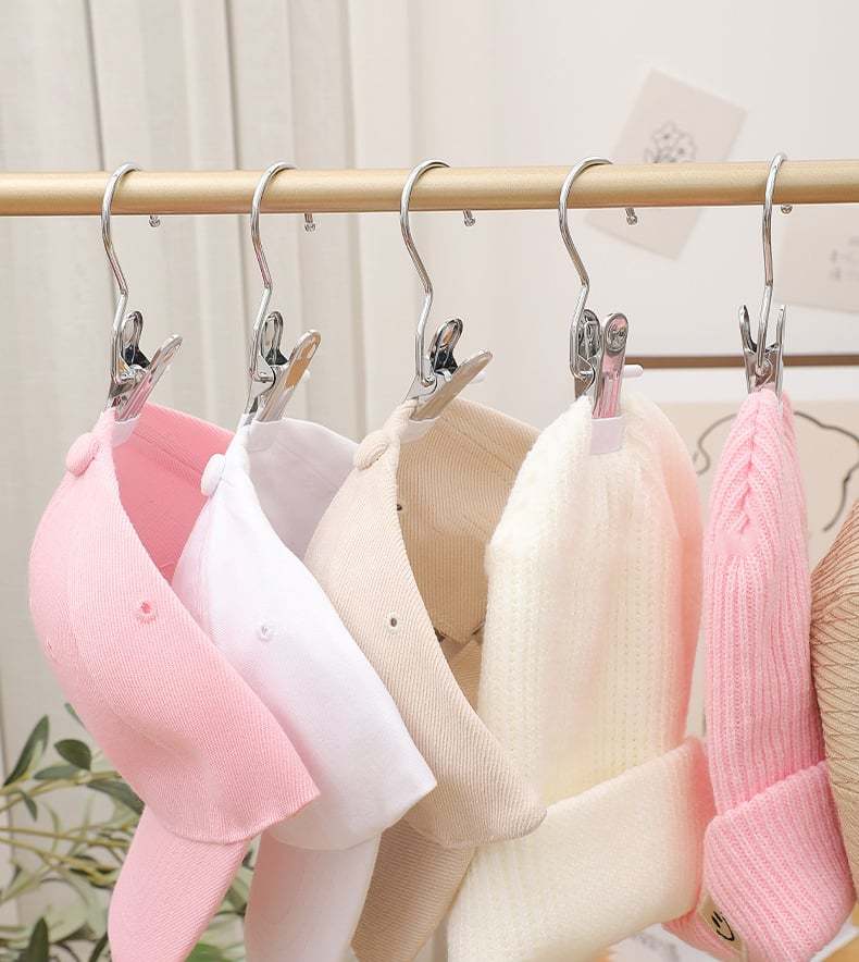 Hot Sale 49% OFF-Anti-rust Clip Space-saving Clothespin Hat Pants Storage Hanging Travel Hook