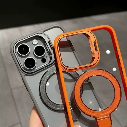 Magnetic lens, transparent missing label mobile phone case