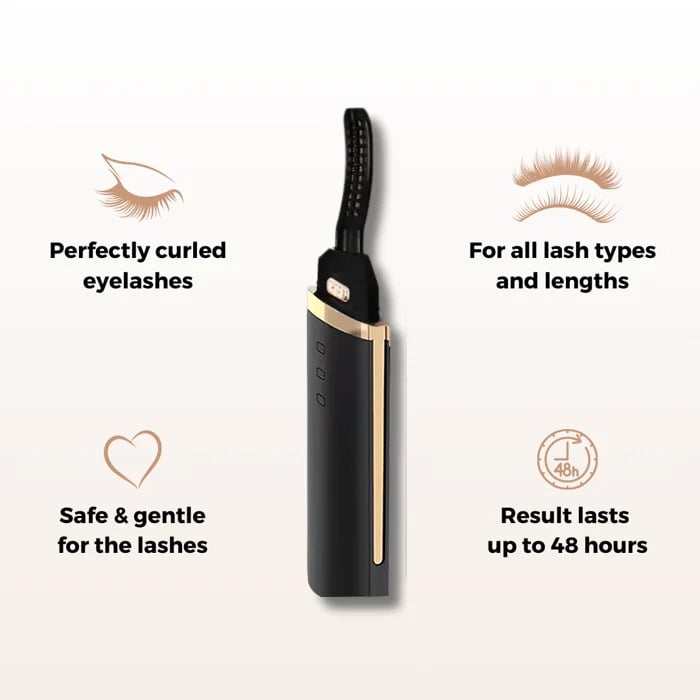 Rechargeable Heated Eyelash Curler for Quick Heating Curling