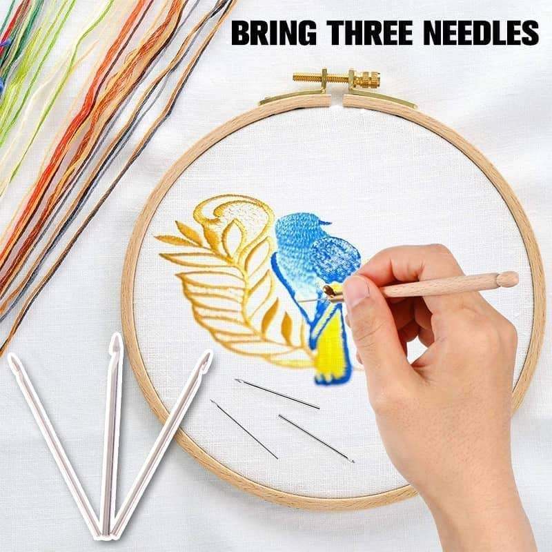 Beech French embroidery crochet hook for daily use at home, beaded handmade needle