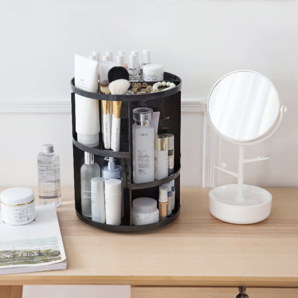 360° Rotating Shelf | Adjustable Cosmetic Organizer