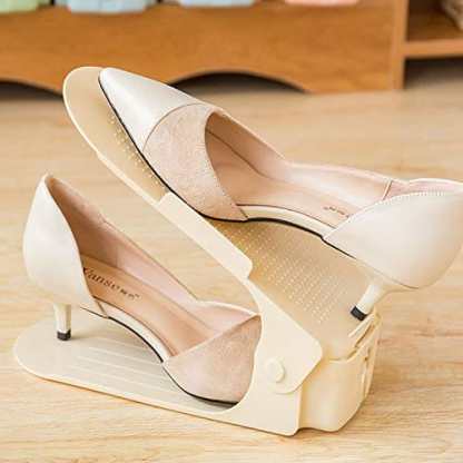 Double-layer shoe rack storage artifact