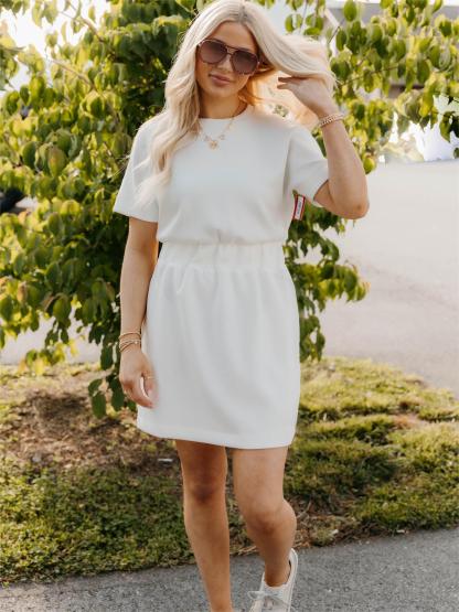 Cinched T-Shirt Dress(BUY 2 FREE SHIPPING)