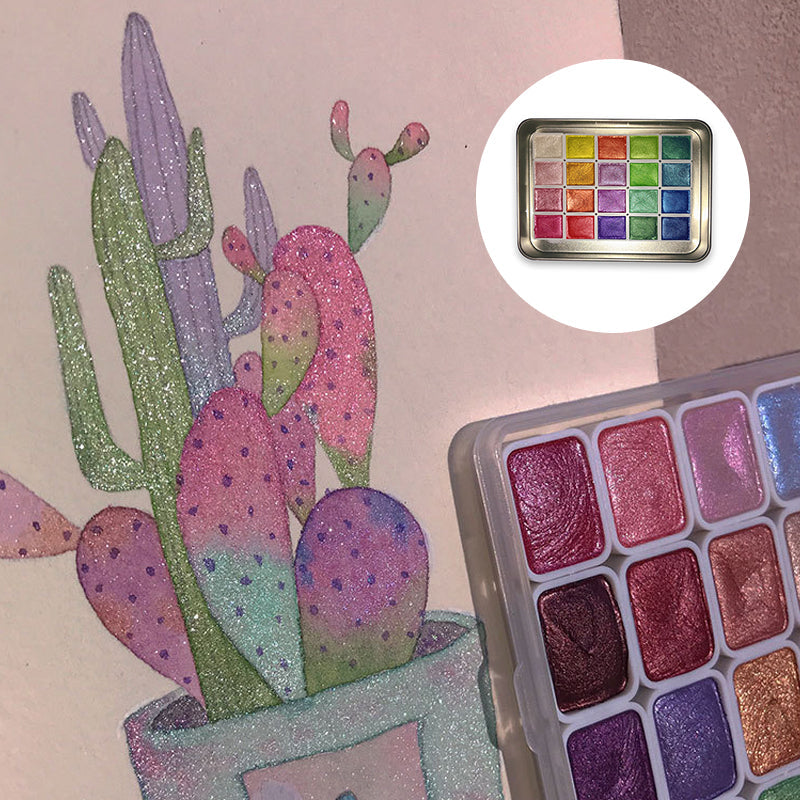 50% DISCOUNT | Sparkling colours that bring watercolours to life (20 colours) [Last day discount].