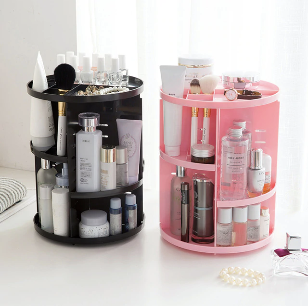360° Rotating Shelf | Adjustable Cosmetic Organizer