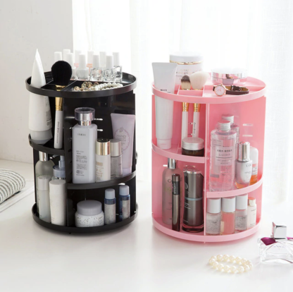 360° Rotating Shelf | Adjustable Cosmetic Organizer