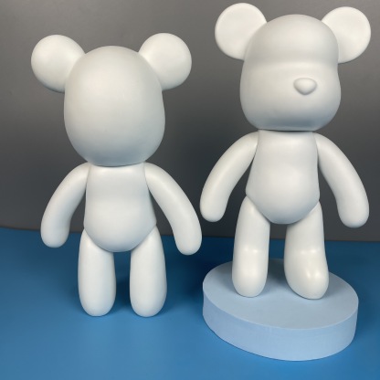 Fluid Bear White Embryo Diy Handmade Internet Celebrity Fluid Violent Bear Ornaments