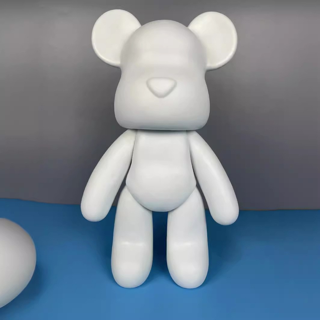 Fluid Bear White Embryo Diy Handmade Internet Celebrity Fluid Violent Bear Ornaments