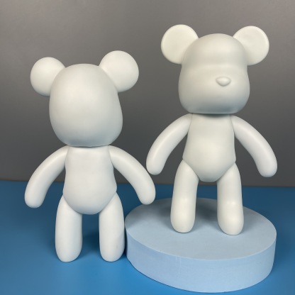 Fluid Bear White Embryo Diy Handmade Internet Celebrity Fluid Violent Bear Ornaments