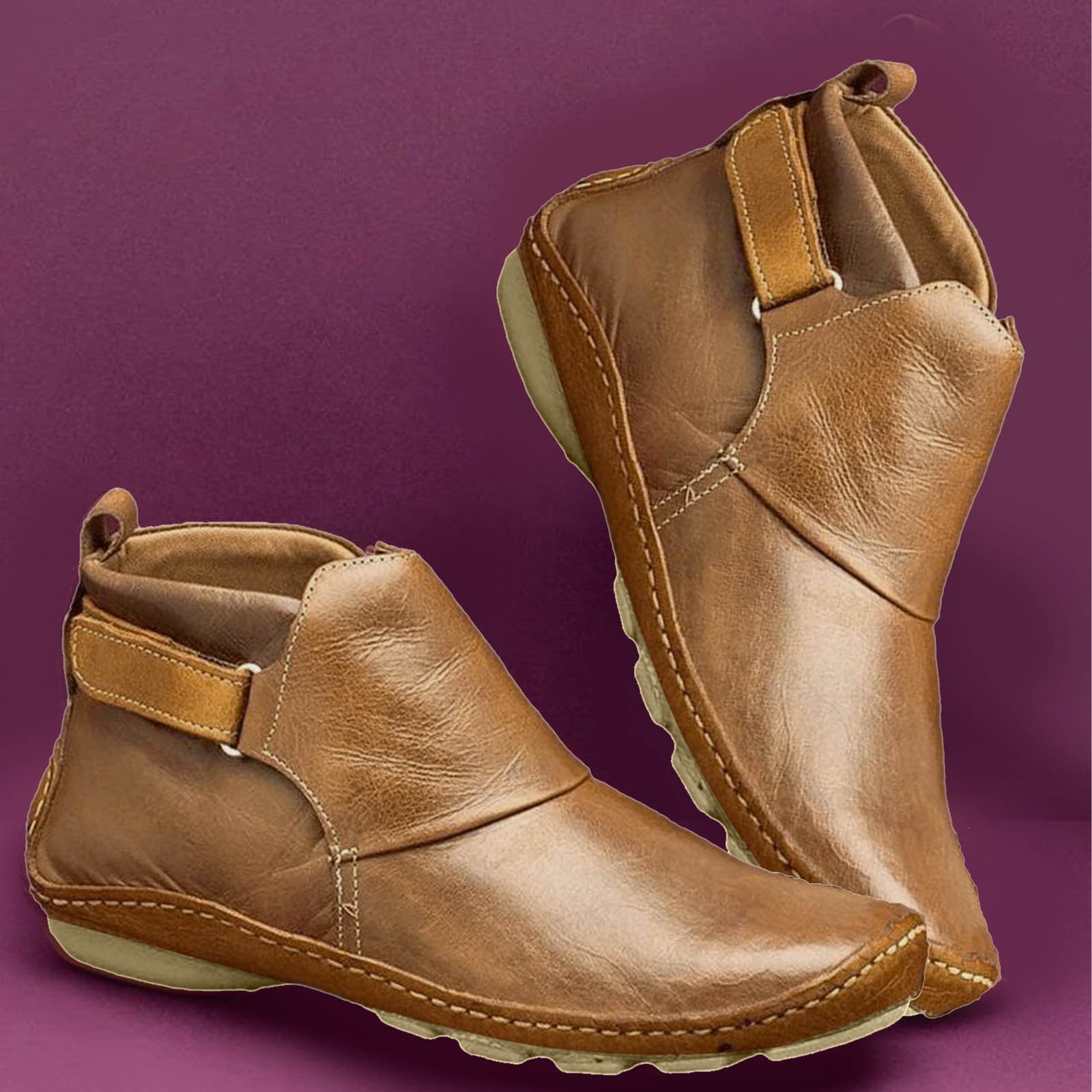 Pointed Toe Casual Women's Leather Boots Sleeve Fashion Boots Thick Warm Fashion Low Heel Women's Shoes