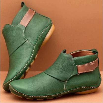 Pointed Toe Casual Women's Leather Boots Sleeve Fashion Boots Thick Warm Fashion Low Heel Women's Shoes