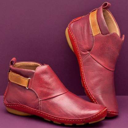 Pointed Toe Casual Women's Leather Boots Sleeve Fashion Boots Thick Warm Fashion Low Heel Women's Shoes