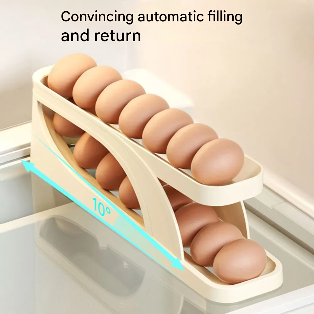 Automatic rolling egg rack