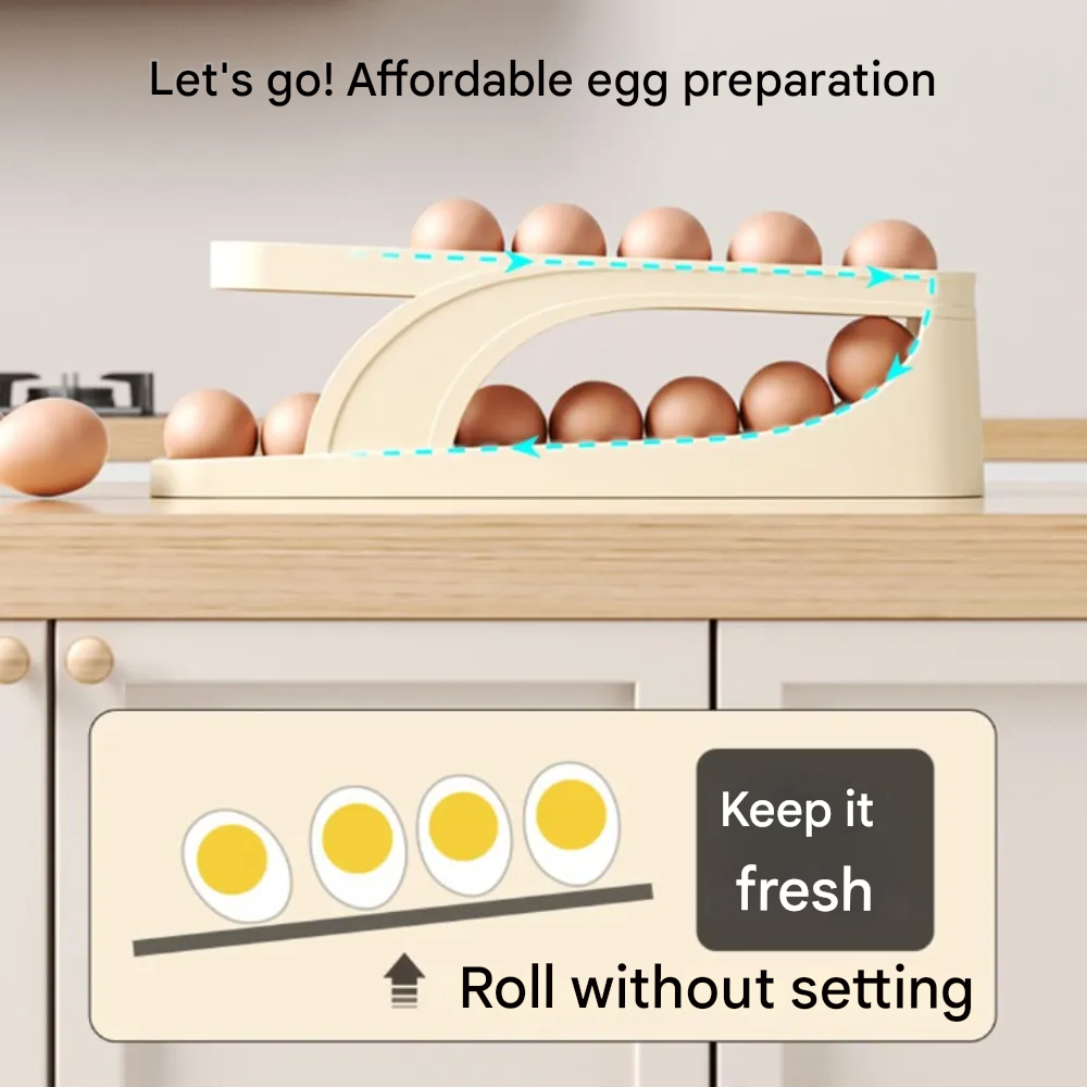 Automatic rolling egg rack