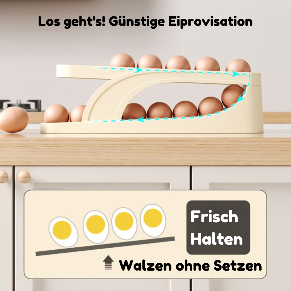 Automatisch rollendes Eierregal (1+1 GRATIS)
