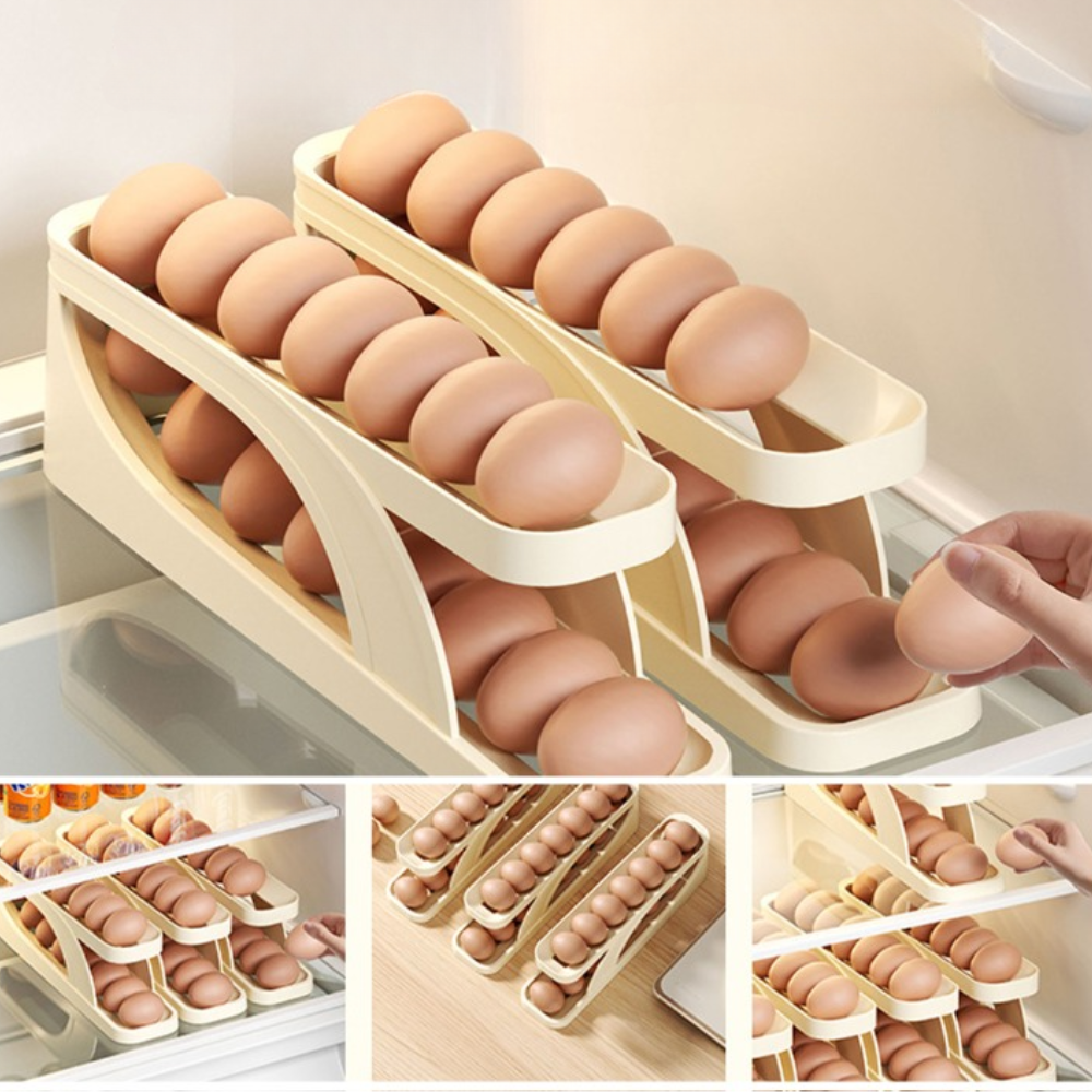 Automatisch rollendes Eierregal (1+1 GRATIS)