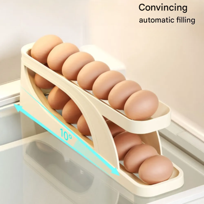 Automatic rolling egg rack