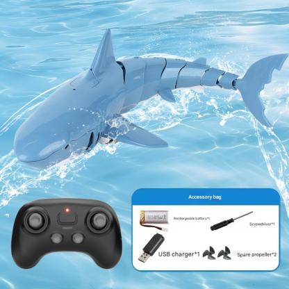 Remote Control Shark Toy with Light &Spray