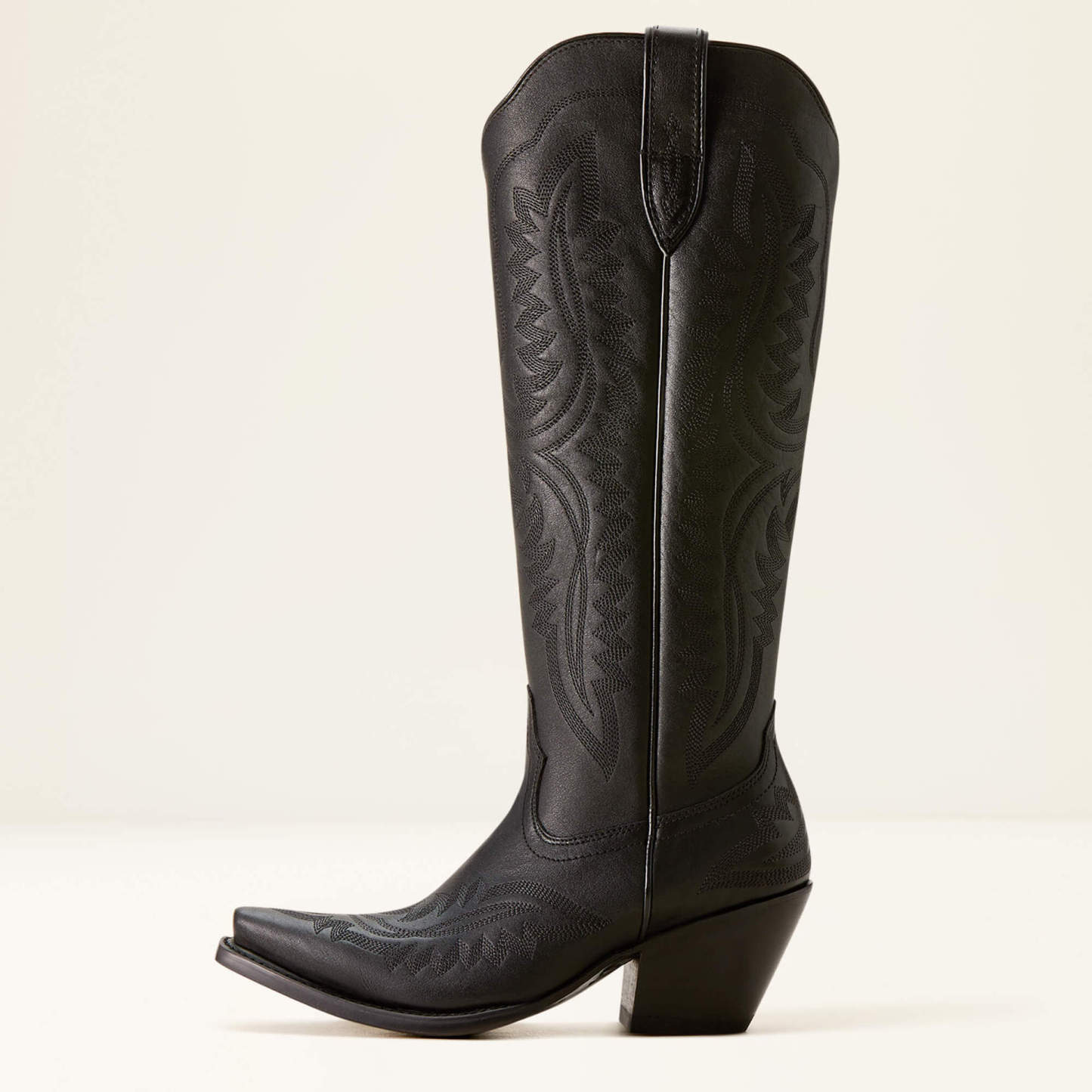 European and American pointed toe thick heel high-top large size western cowboy boots
