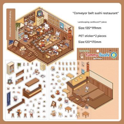 ✨DIY 3D House Stickers 🎁Give away free A pair of tweezers