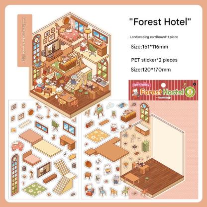 ✨DIY 3D House Stickers 🎁Give away free A pair of tweezers