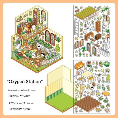 DIY 3D House Stickers Give away free A pair of tweezers