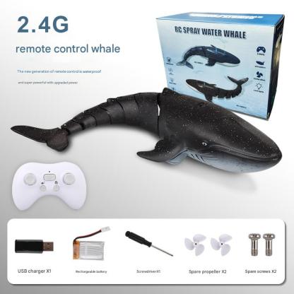 Remote Control Shark Toy with Light &Spray
