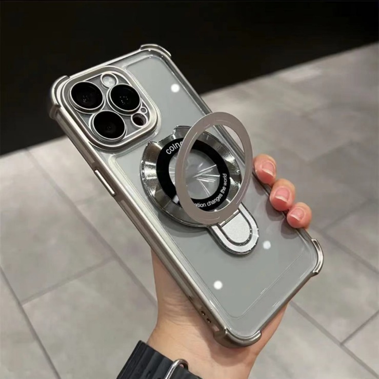 Electroplating bracket magnetic mobile phone case
