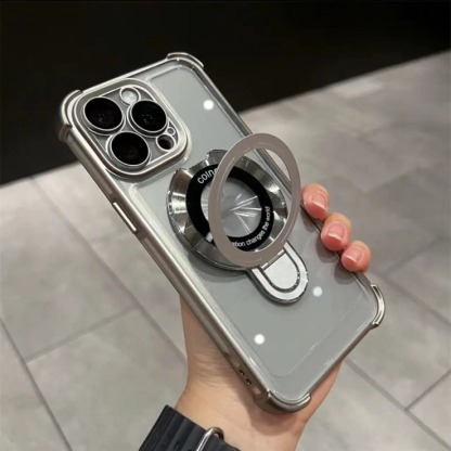 Electroplating bracket magnetic mobile phone case