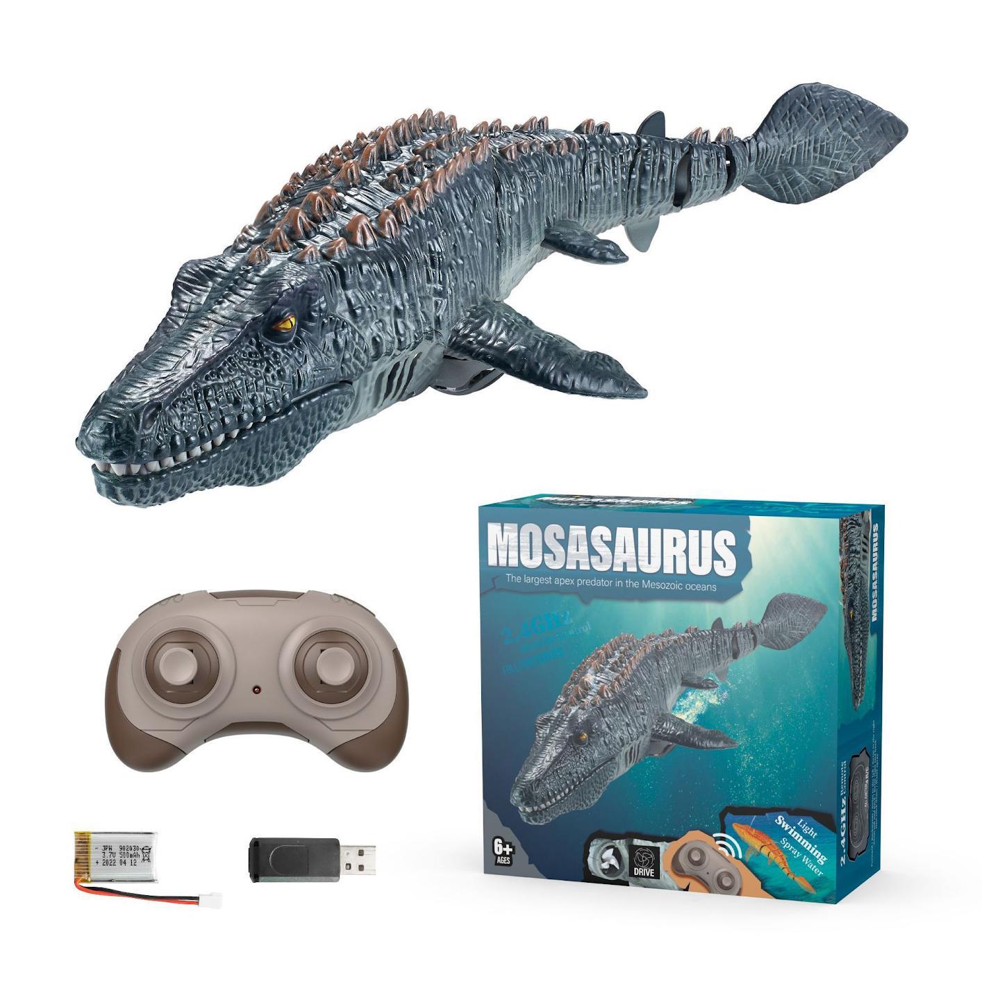 Remote Control Shark Toy with Light &Spray