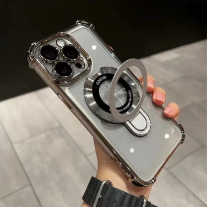 Electroplating bracket magnetic mobile phone case
