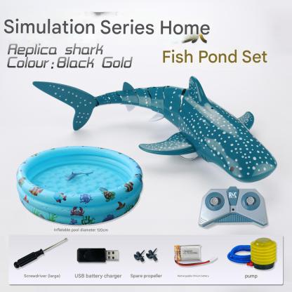 Remote Control Shark Toy with Light &Spray