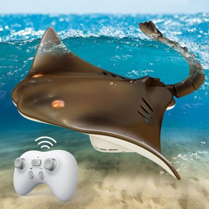 Remote Control Shark Toy with Light &Spray