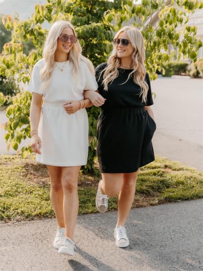 Cinched T-Shirt Dress(BUY 2 FREE SHIPPING)