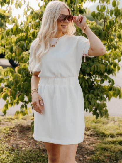 Cinched T-Shirt Dress(BUY 2 FREE SHIPPING)