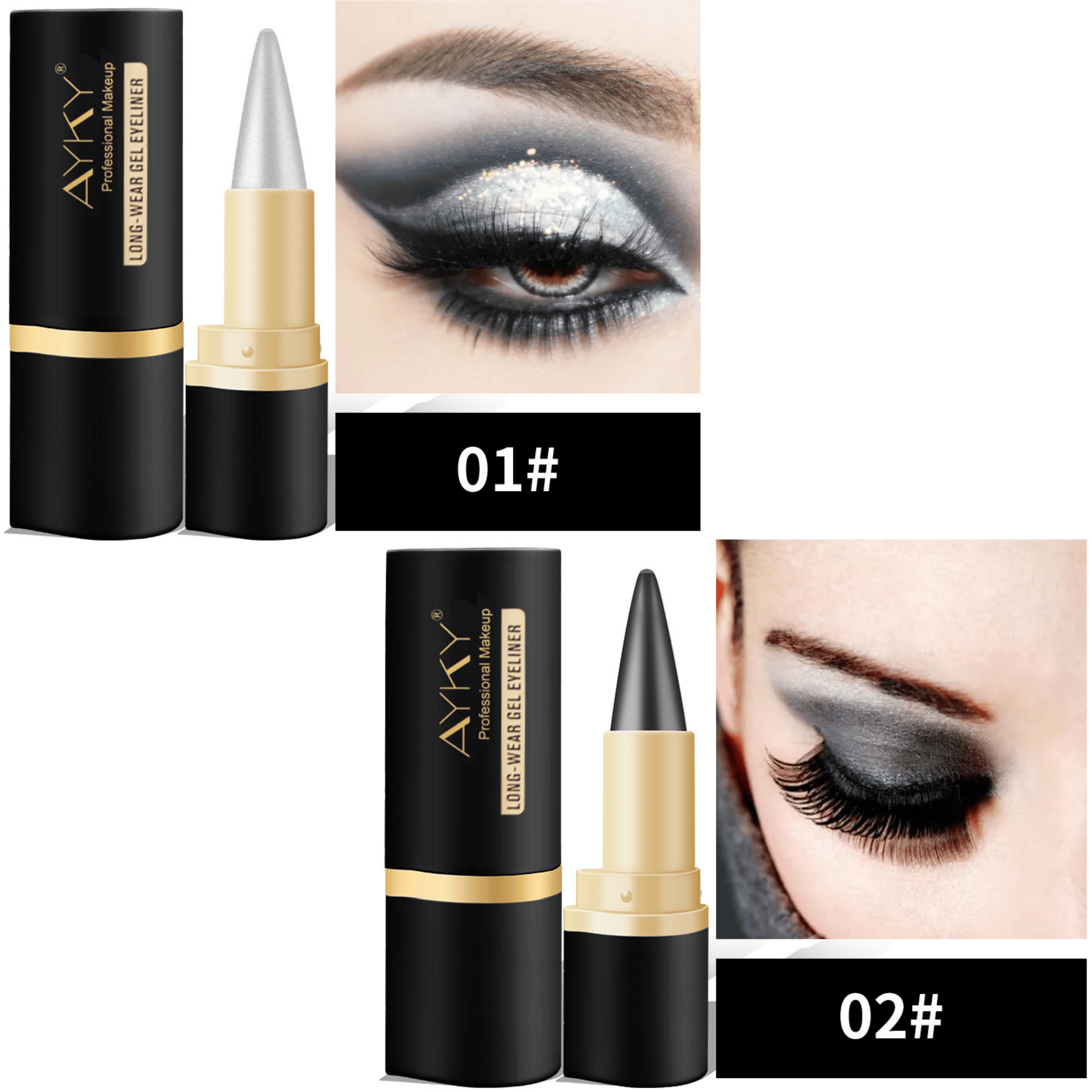 🎉Natural Black Long Wear Gel Eyeliner Cream, Waterproof, Natural formula, safe and harmless, Mild & Easy To Remove