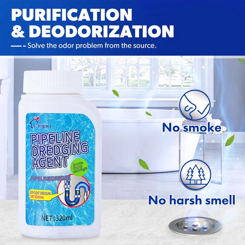 Liapu Powerful Pipe Dredging Agent for Kitchen and Toilet Pipelines - Dissolves 200+ Blockages and Kills 99% of Bacteria 4