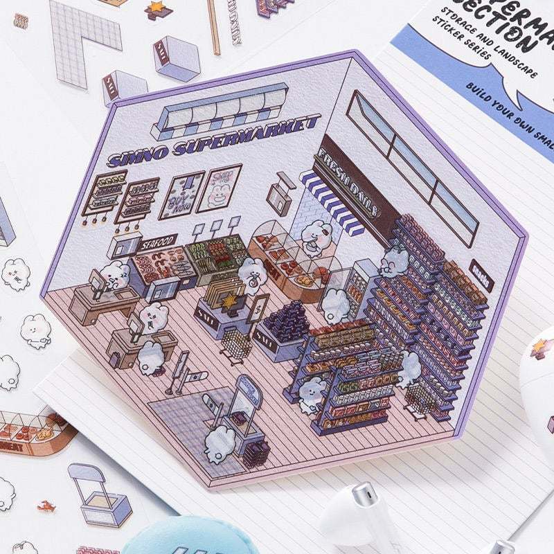 ✨DIY 3D House Stickers 🎁Give away free A pair of tweezers