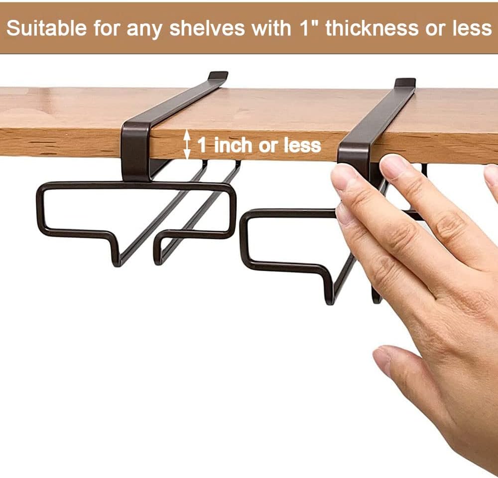 🔥Hot Sale🔥Under Cabinet Wine Glass Holder