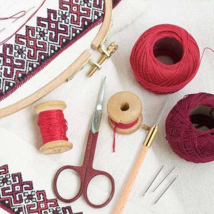 Beech French embroidery crochet hook for daily use at home, beaded handmade needle