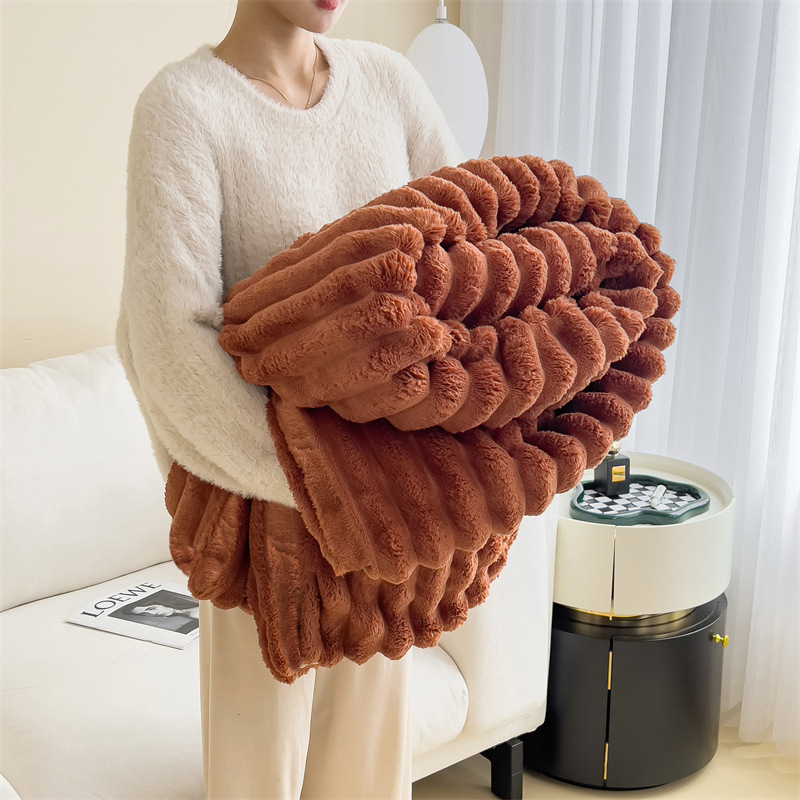 Snuggle Up in Style! 🛋️✨ Discover the Ultimate Striped Flannel Fleece Blanket – Your Cozy Companion for Every Season! 🌈🧣
