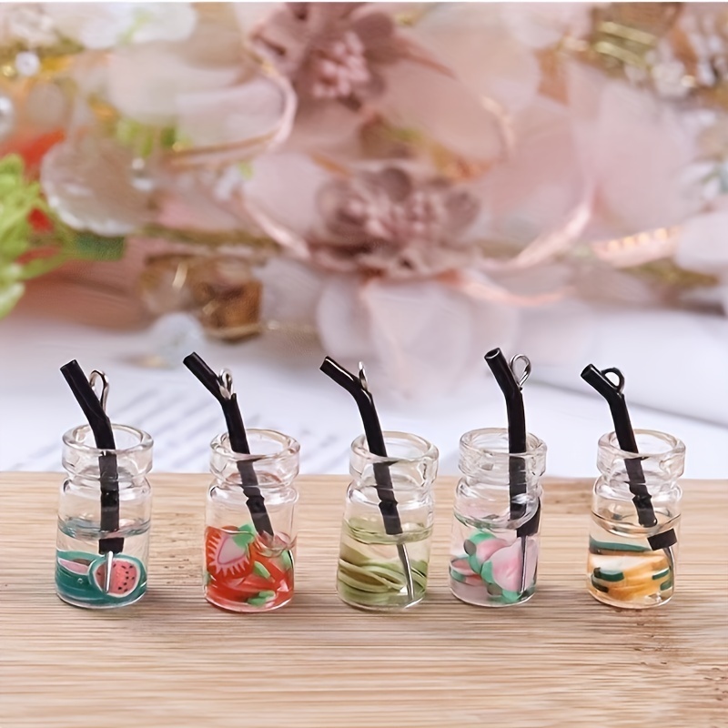 30pcs Vibrant 3D Resin Drop Charms - Colorful Imitation Pearl and Fruit Juice Designs for DIY Keychain, Phone Case, and Jewelry Making Projects - Perfect for Crafting and Accessorizing