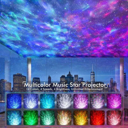 LED Galaxy Projector with Bluetooth Speaker
