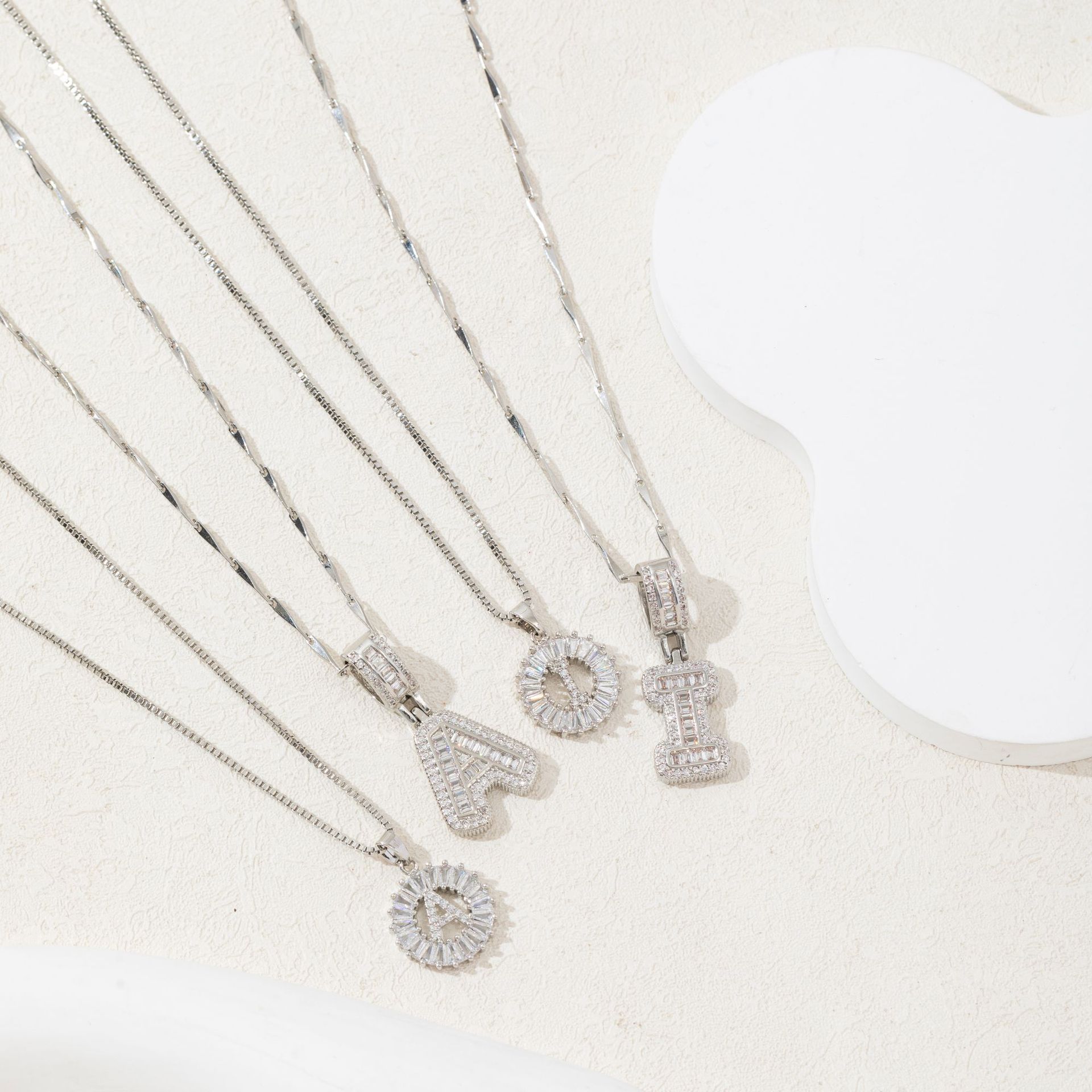 2 Pack - Initial Letter Pendant Necklaces