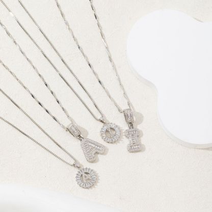 2 Pack - Initial Letter Pendant Necklaces