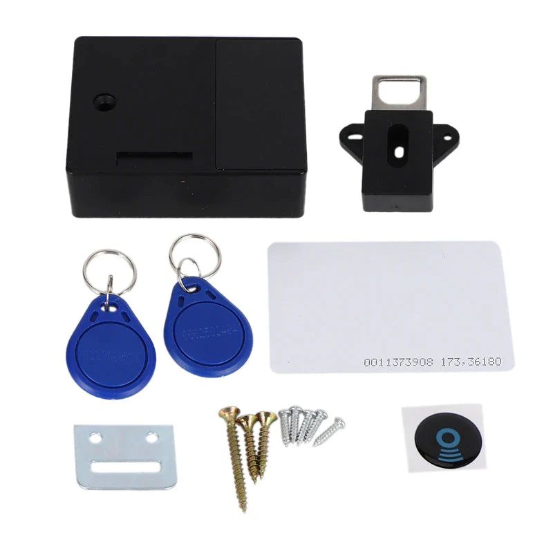 Electronic Cabinet Lock DIY For Wooden Drawer Cabinet(Black)