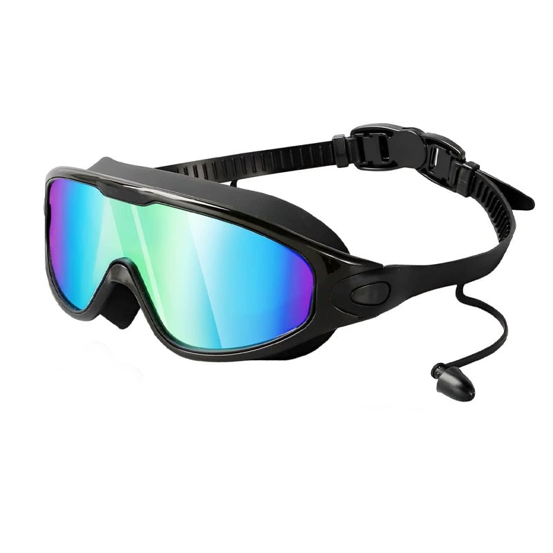 ✨🏊‍Swim Goggles for Adults & Kids - Anti-Fog Full-Coverage, 3-Color UV Lens, Waterproof Earplugs & Nose Clip, Fit Outdoorfun(Free nose clip + swimming goggles case)