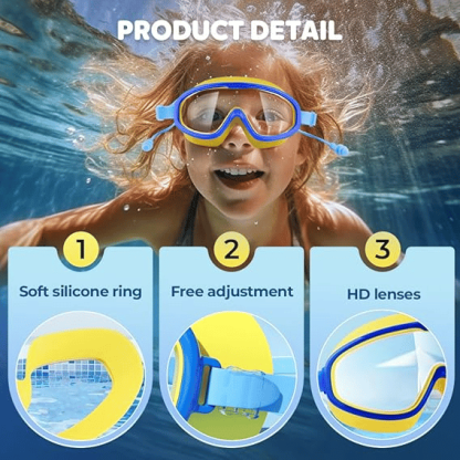 🔥🎉Promotion 49% OFF - 🔥HD children's large frame waterproof and anti-fog swimming goggles